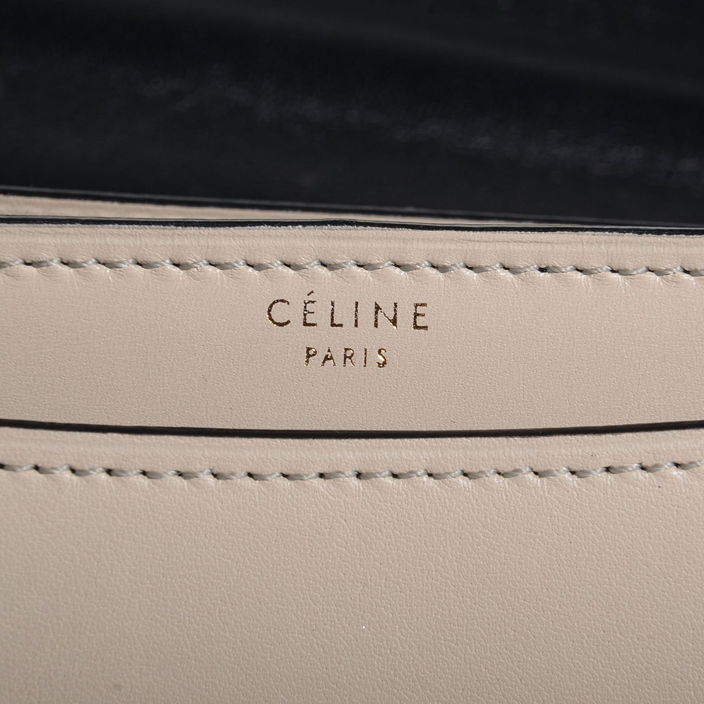 Smooth Calfskin Bi-Color Medium Case Bag Black