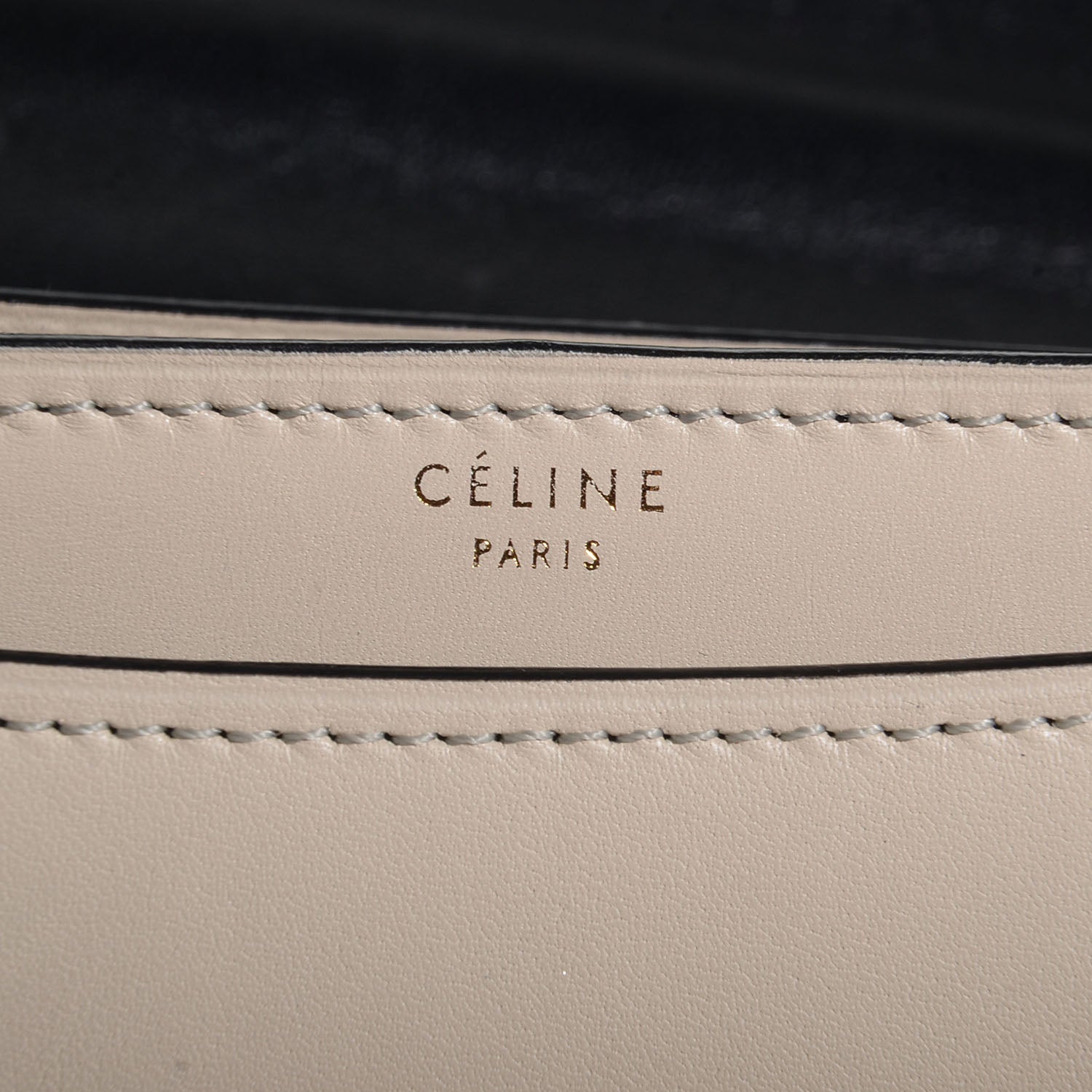 Celine Smooth Calfskin Bi-Color Medium Case Bag Black 9 of 10
