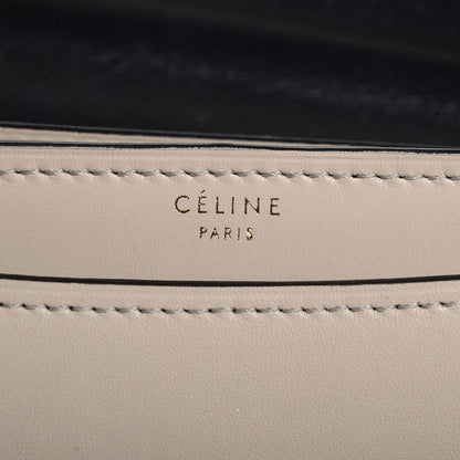 Celine Smooth Calfskin Bi-Color Medium Case Bag Black 9 of 10