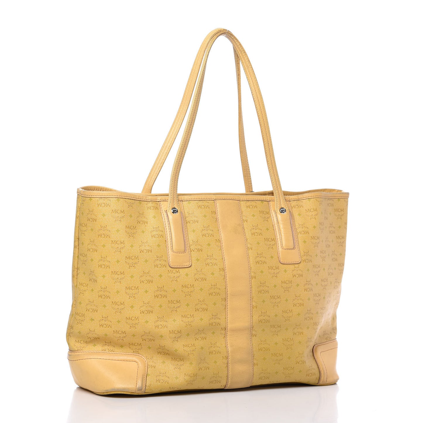 Coated Canvas Shopper Tote Yellow