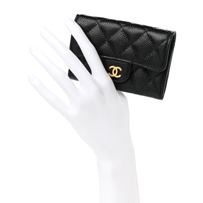 Chanel Caviar Quilted Flap Card Holder Black 2 of 8