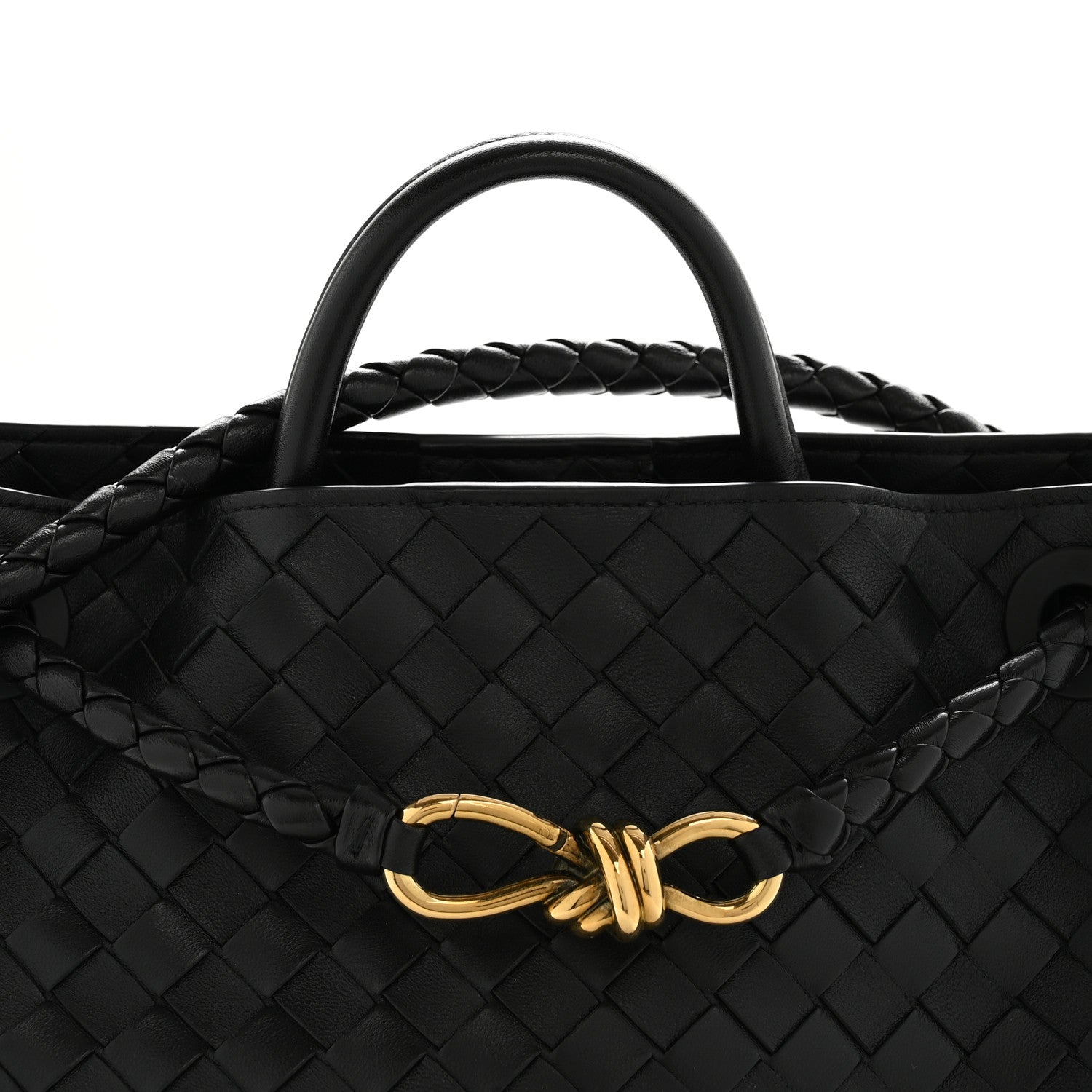 Bottega Veneta Nappa Intrecciato Medium Andiamo Shoulder Bag Black Black 7 of 10