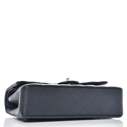 Chanel Caviar Quilted Medium Double Flap Navy 7 of 12