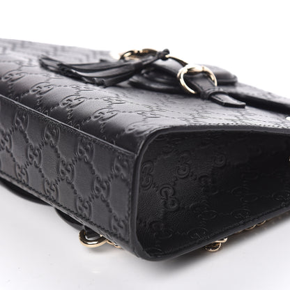 Gucci Guccissima Small Emily Shoulder Bag Black 9 of 11