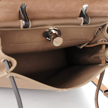 Hermes Vache Hunter Toile Herbag Zip 31 PM Etoupe Ebene 5 of 13