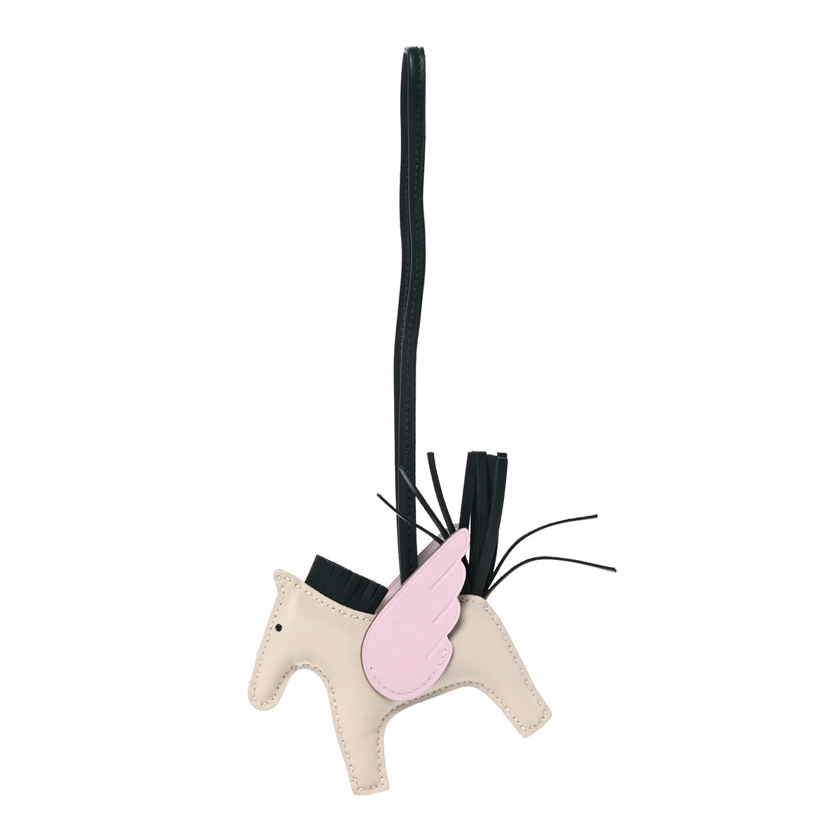 Hermes Milo Lambskin Grigri Rodeo Pegase Horse Bag Charm PM Craie Mauve Pale Vert Cypress 1 of 5