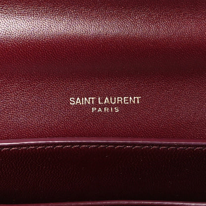 Saint Laurent Snakeskin Small Kaia Satchel Burgundy 6 of 10