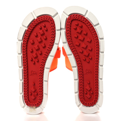 Christian Louboutin Neoprene Mens Siwa Clip Flat Sandals 46 Fluo Orange 5 of 7