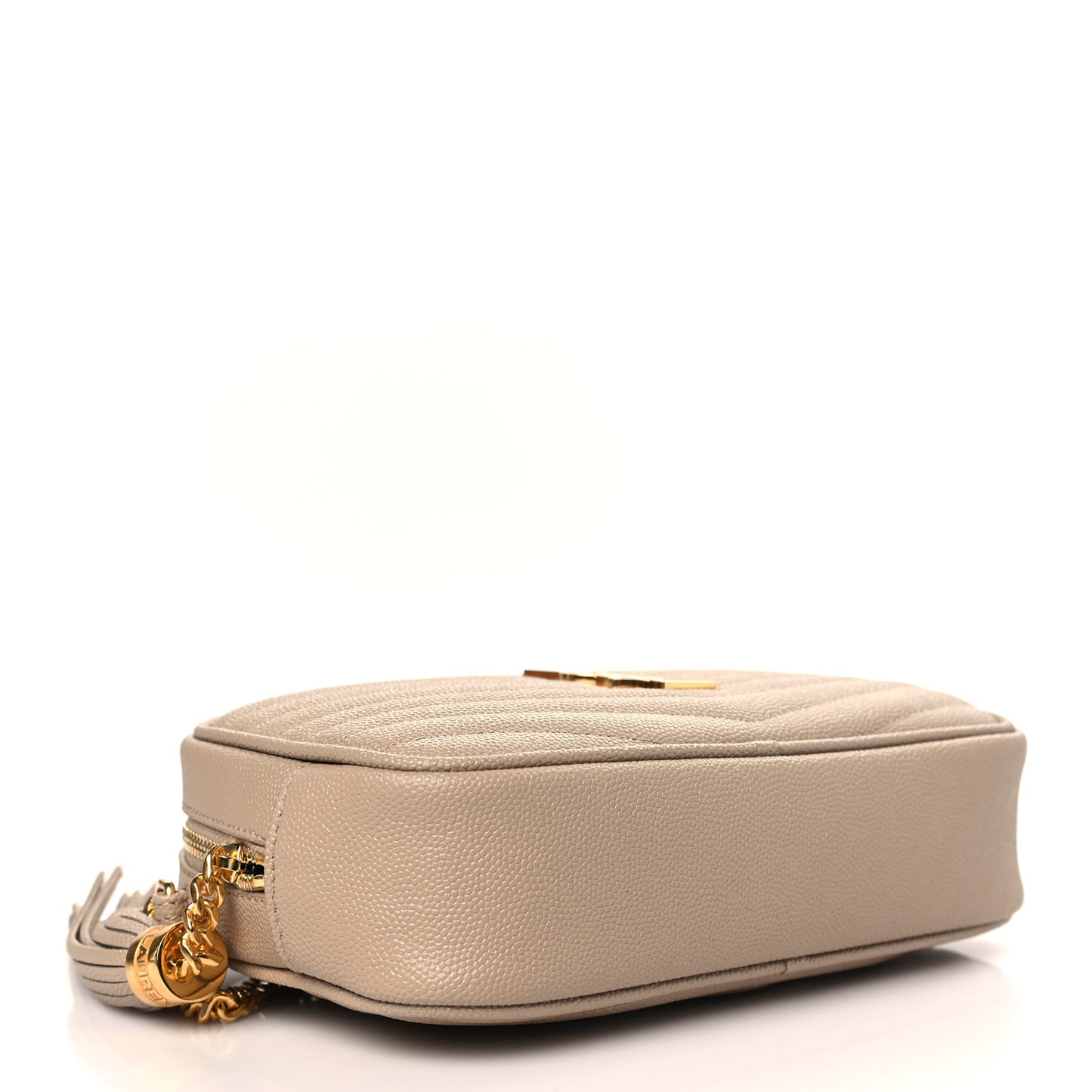 Grain De Poudre Matelasse Monogram Mini Lou Camera Bag Dark Beige