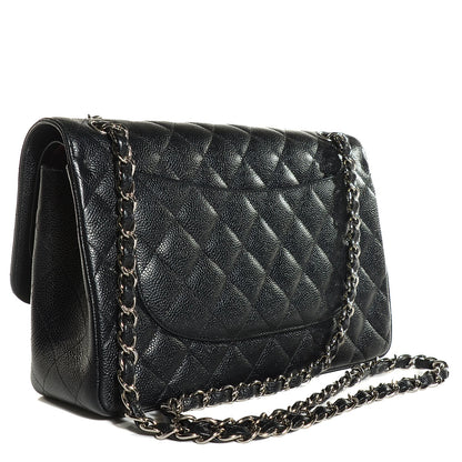 Chanel Caviar Quilted Jumbo Double Flap Black 3 of 8