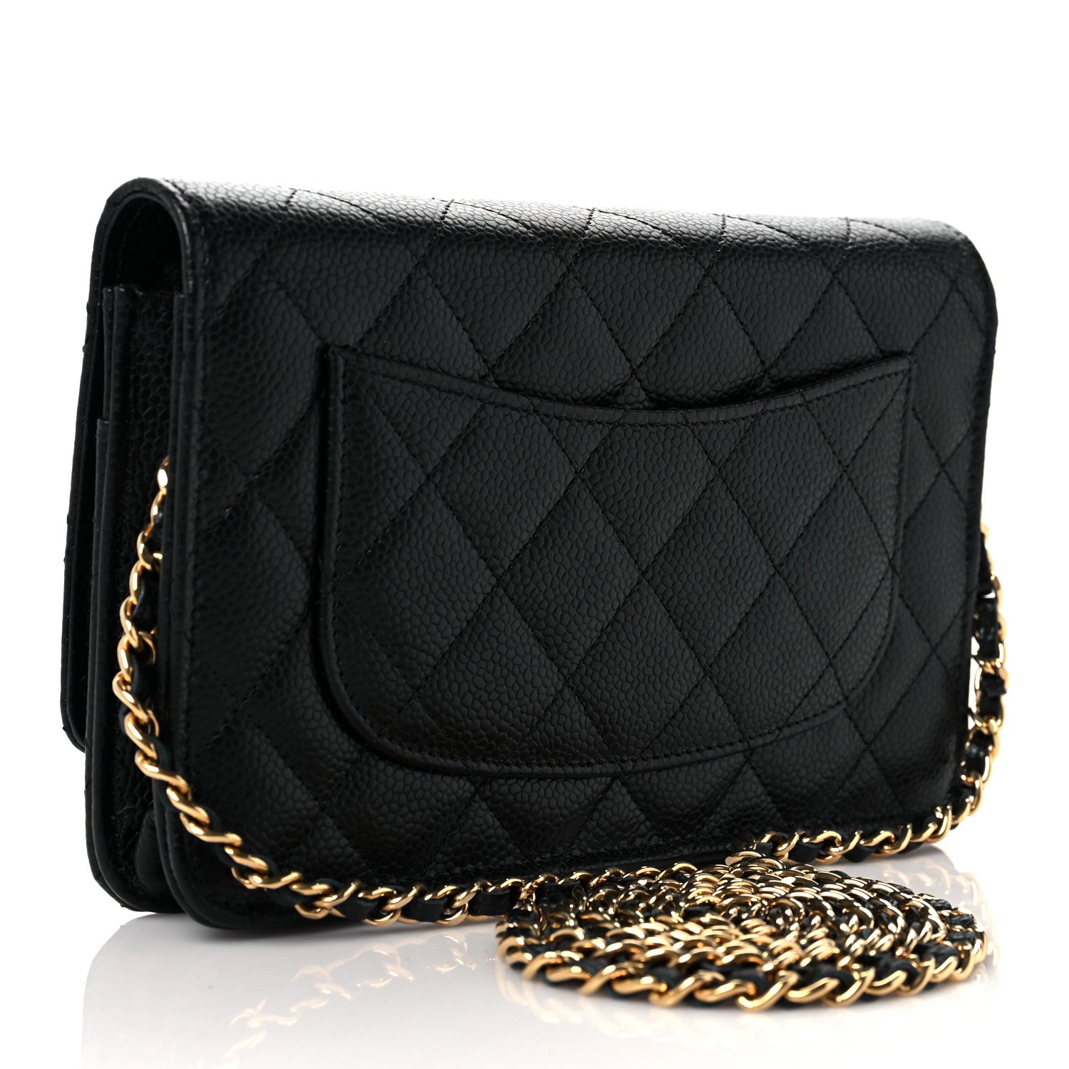 Chanel Caviar Quilted Wallet On Chain WOC Black 3 of 10