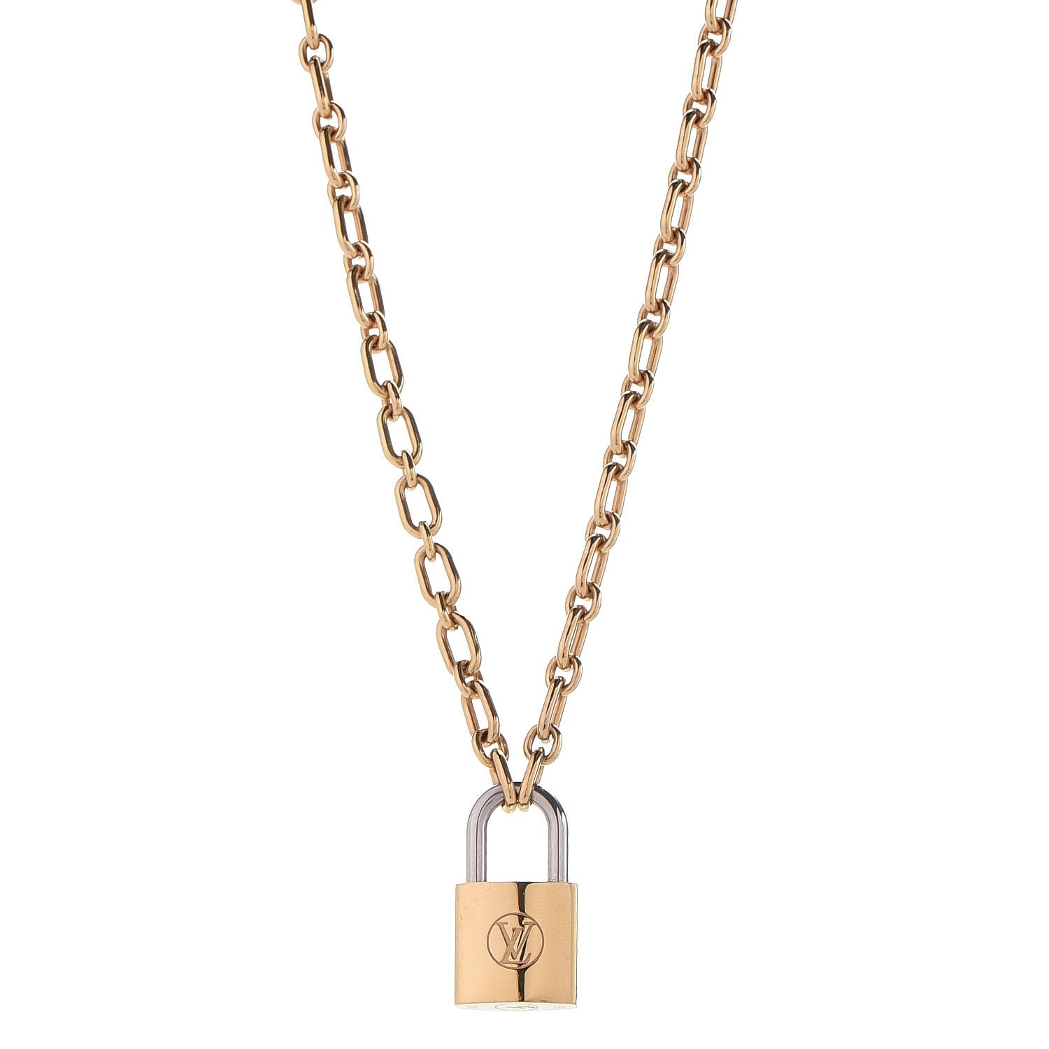 Louis Vuitton Lock Me Pendant Necklace Gold 1 of 6