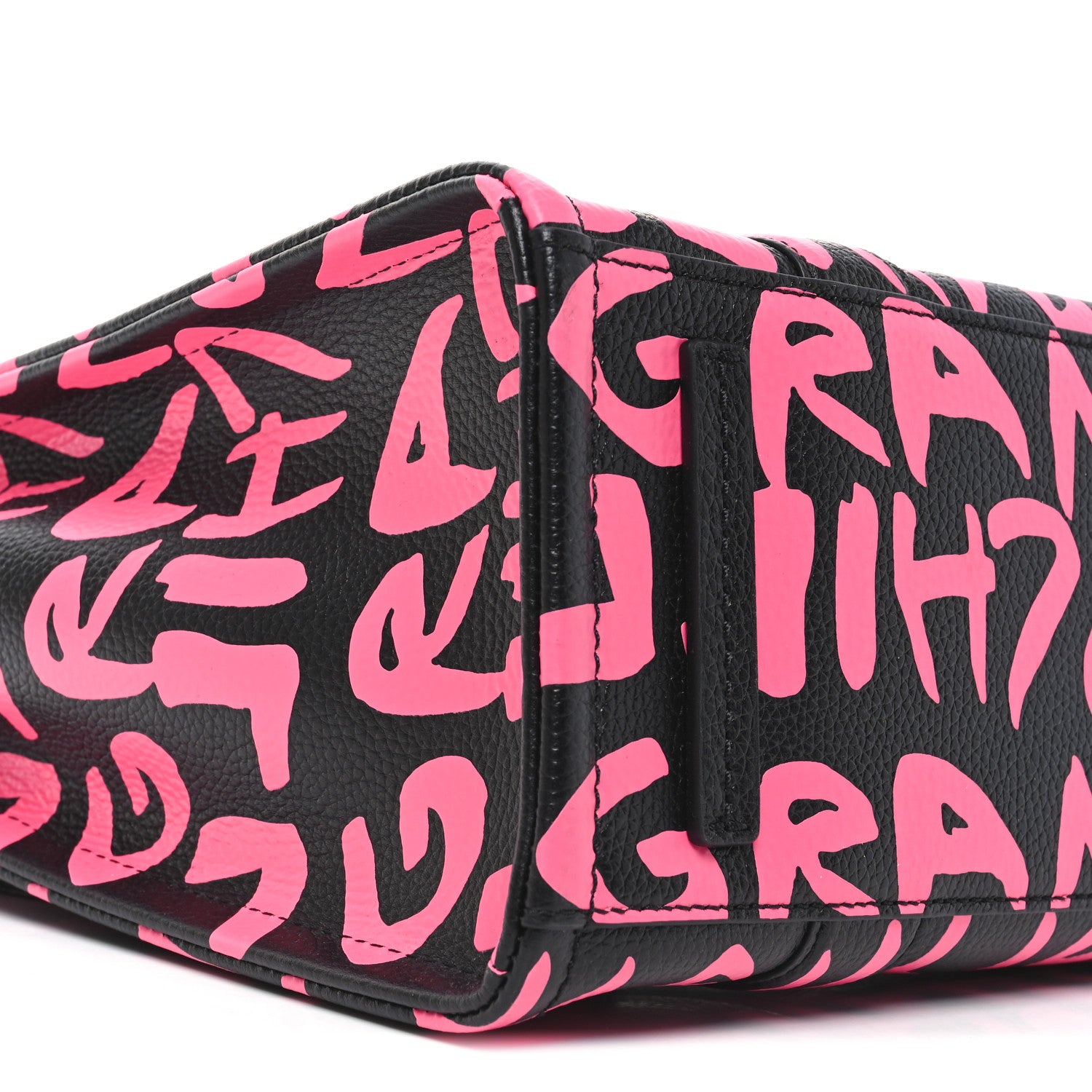 Marc Jacobs X STEPHEN SPROUSE Grained Calfskin Medium The Tote Bag Pink 8 of 9