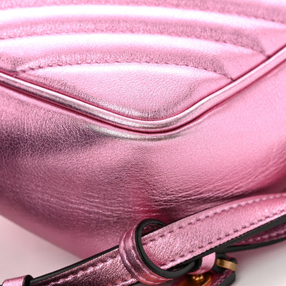 Saint Laurent Metallic Calfskin Matelasse Monogram Lou Camera Bag Vegas Pink 11 of 11