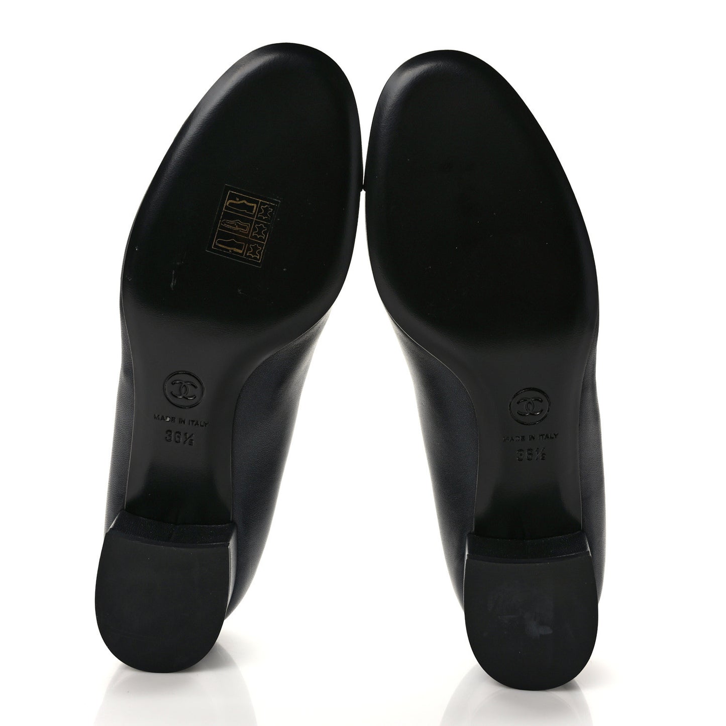 Lambskin Cap Toe CC Pumps 36.5 Navy Black