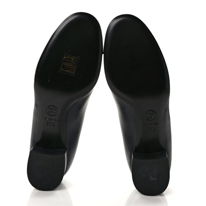 Chanel Lambskin Cap Toe CC Pumps 36.5 Navy Black 5 of 8