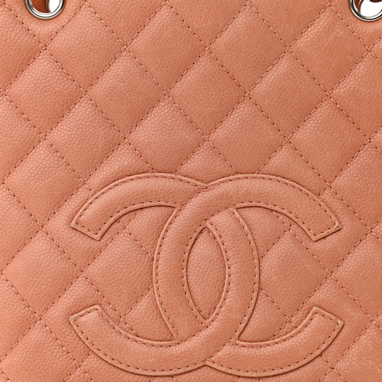 Caviar Quilted Petit Shopping Tote PST Light Red