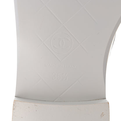 Chanel Shiny Lambskin Quilted CC Turnlock Loafers 35.5 White 7 of 10
