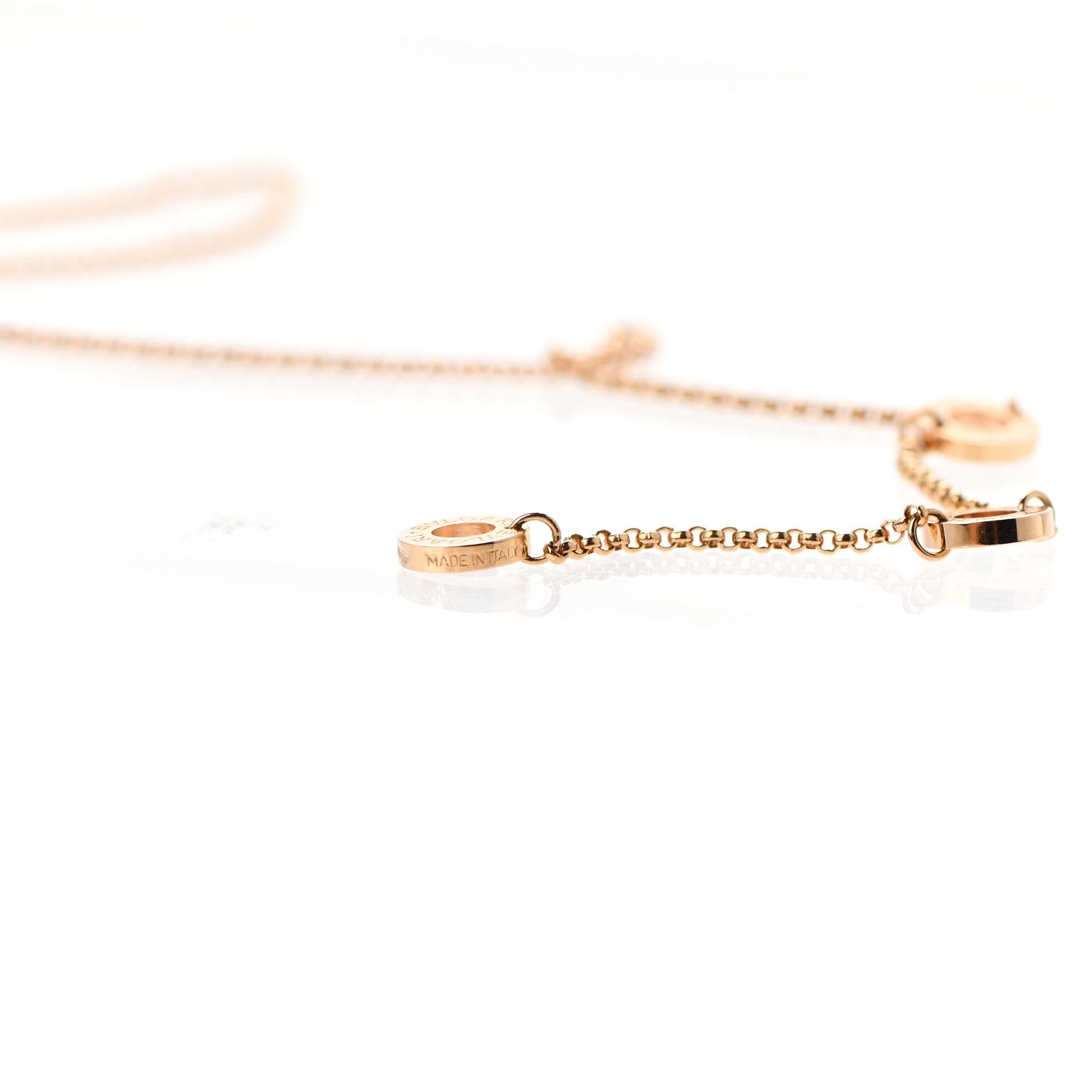 Bulgari 18K Rose Gold Cermet Small B.Zero1 Pendant Necklace 5 of 8