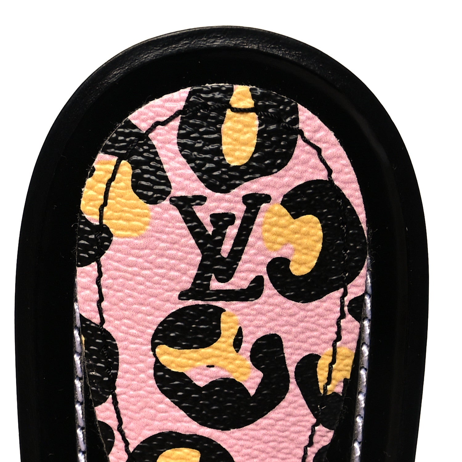 Louis Vuitton Monogram Wild At Heart Lock It Flat Mule 38 Black 7 of 9