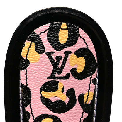 Louis Vuitton Monogram Wild At Heart Lock It Flat Mule 38 Black 7 of 9