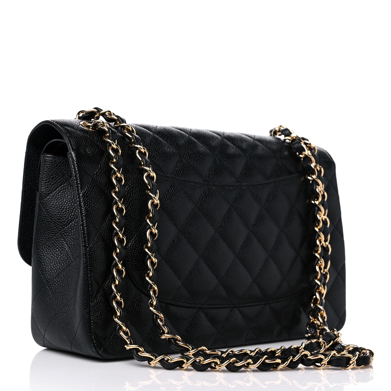 Chanel Caviar Quilted Jumbo Double Flap Black 3 of 12