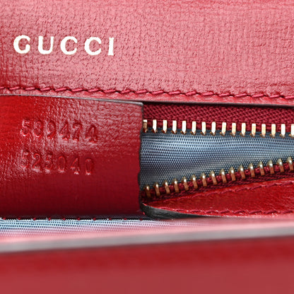 Gucci Textured Calfskin Small Torchon GG Ring Shoulder Bag New Cherry Red 8 of 12