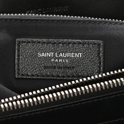 Saint Laurent Calfskin Y Quilted Monogram Large Loulou Chain Satchel Black 7 of 9