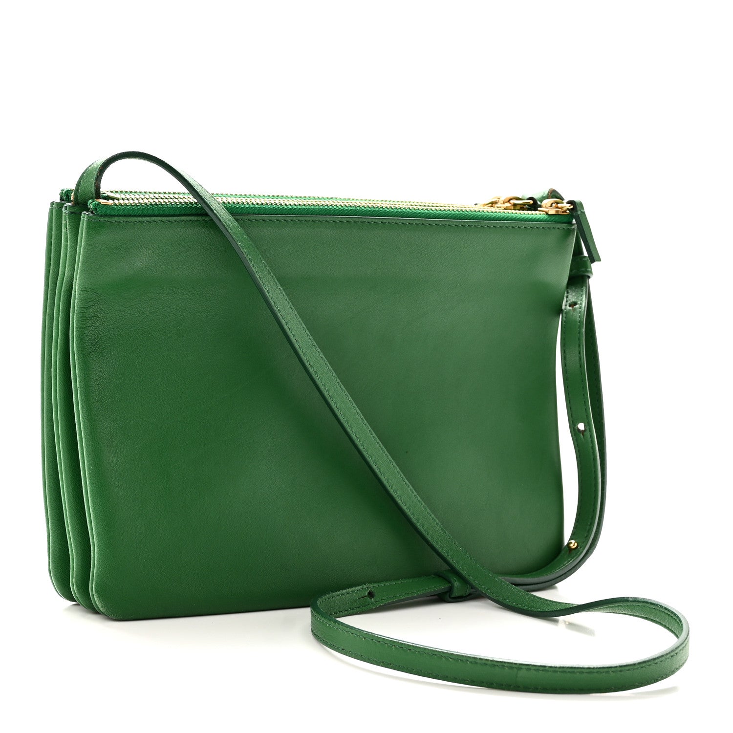Celine Lambskin Large Trio Crossbody Bag Palm 3 of 14