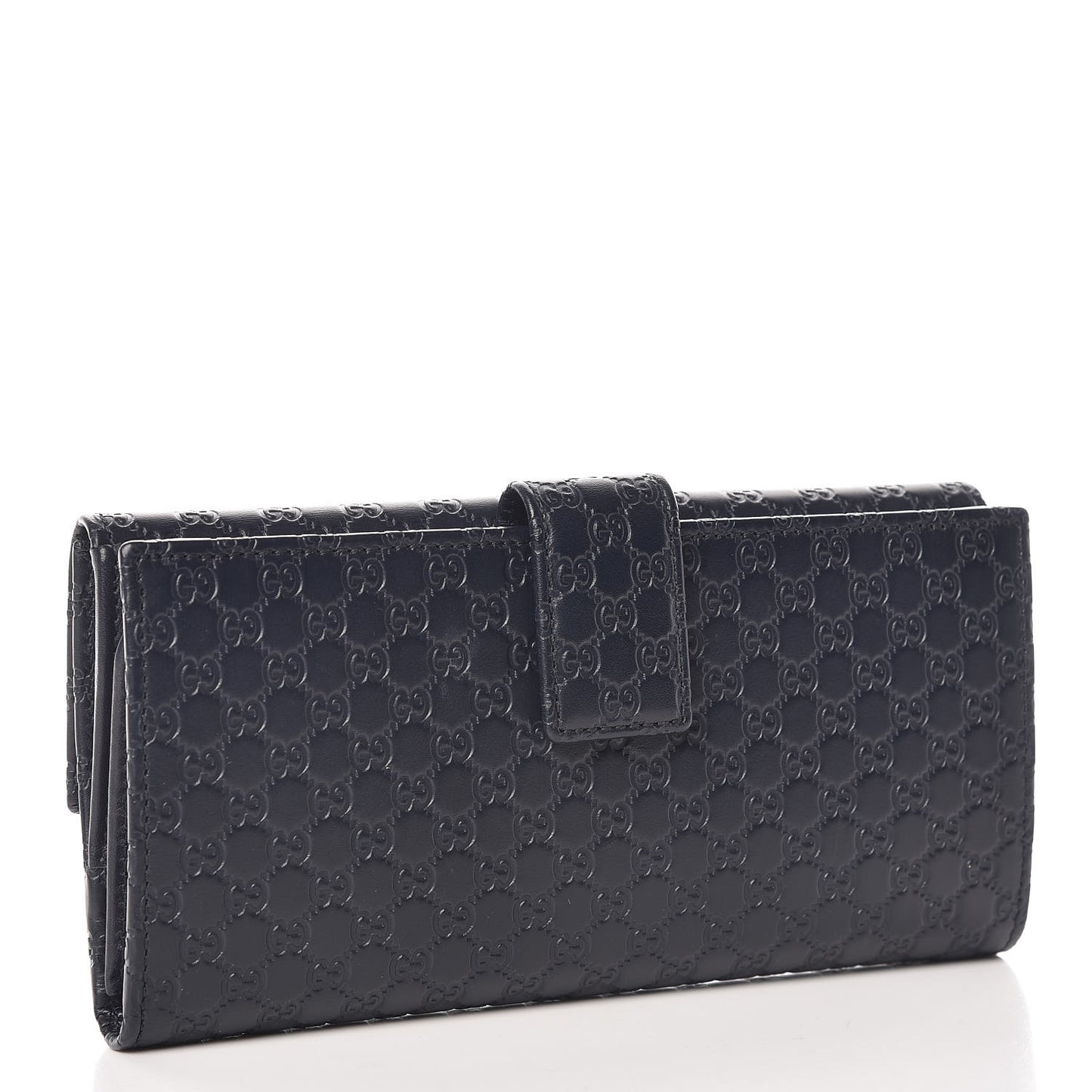 Microguccissima Continental Flap Wallet Navy