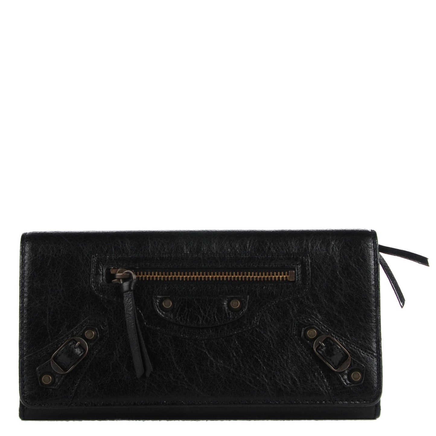 Agneau Classic Hardware Money Wallet Black