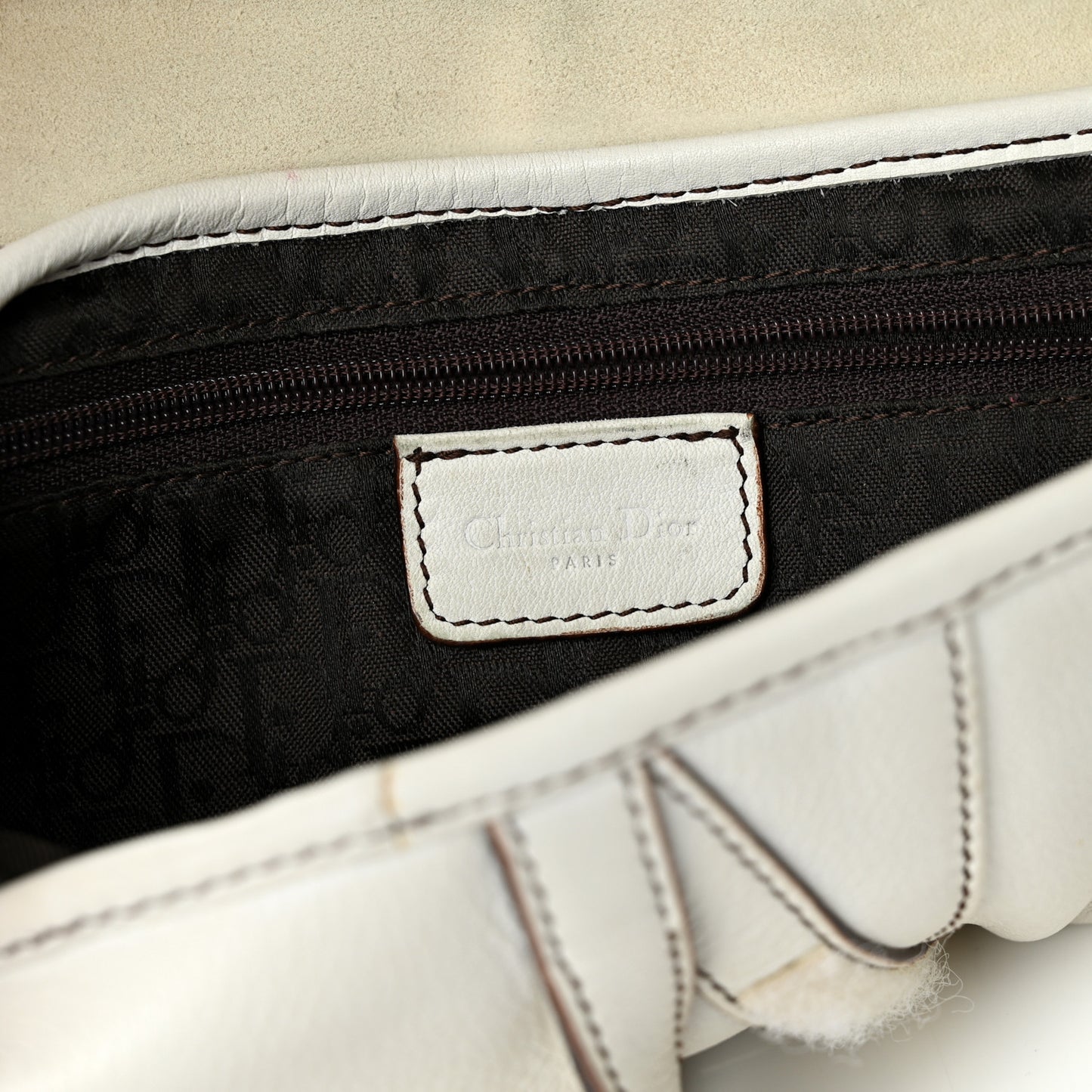 Calfskin Saddle Bag White