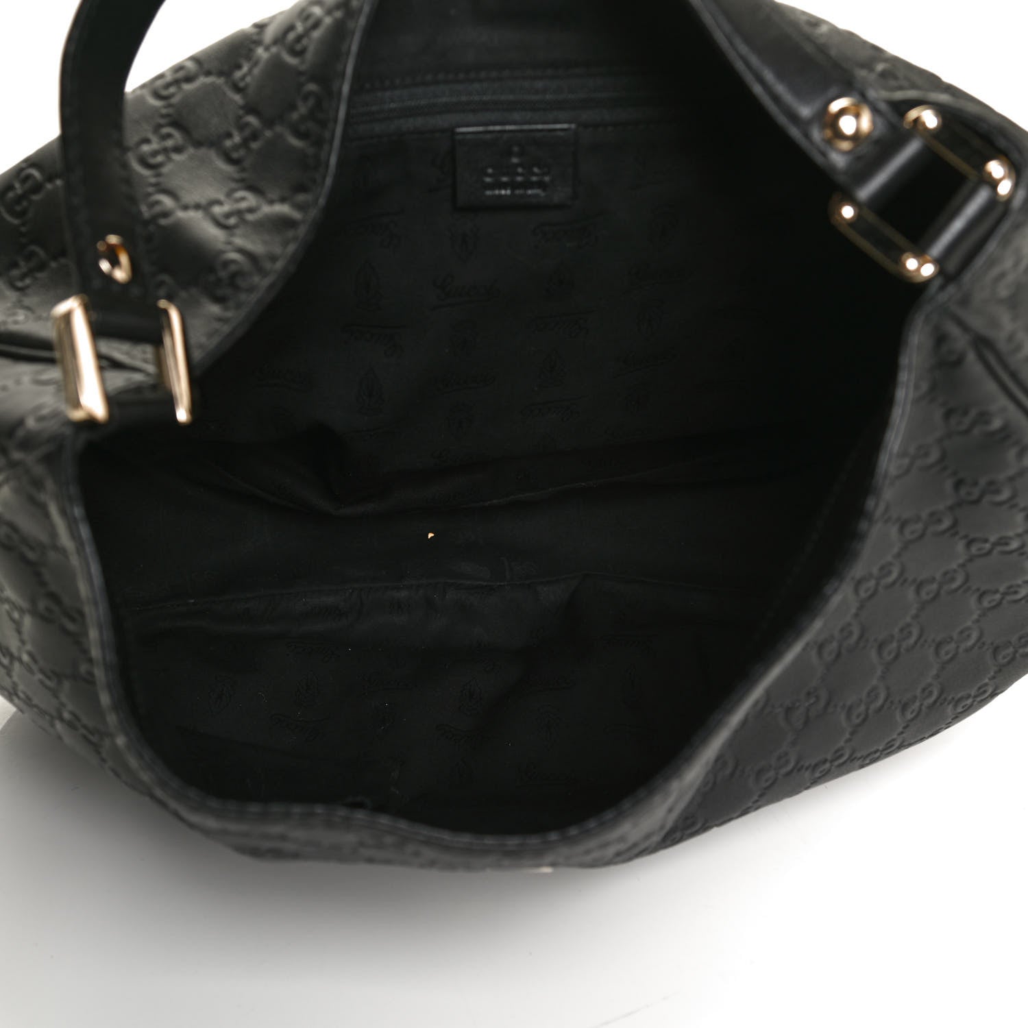 Gucci Guccissima Large New Ladies Web Hobo Black 5 of 13