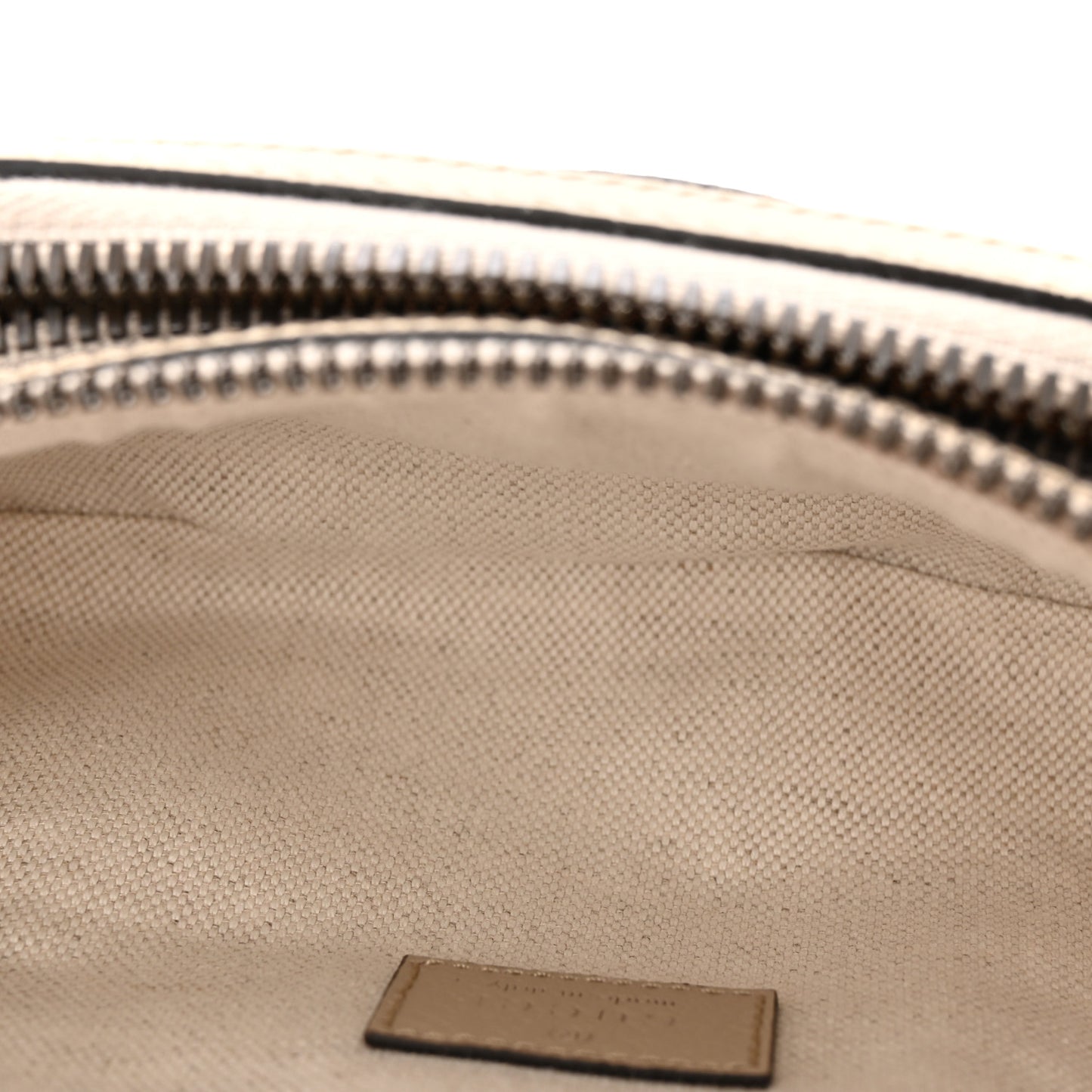 GG Supreme Monogram Textured Calfskin Web Retro Interlocking G Belt Bag Beige Mystic White Oatmeal