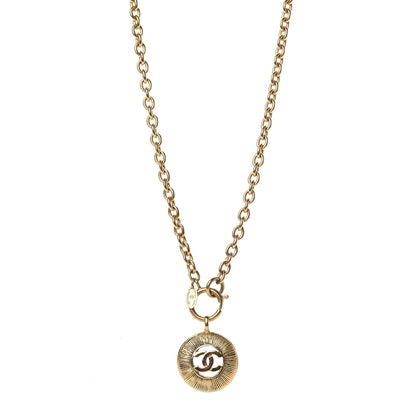 Chanel CC Medallion Chain Necklace Gold 1 of 5