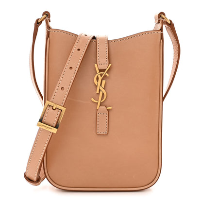 Saint Laurent Smooth Calfskin Le 5 A 7 Vertical Hobo Brown Gold 1 of 11