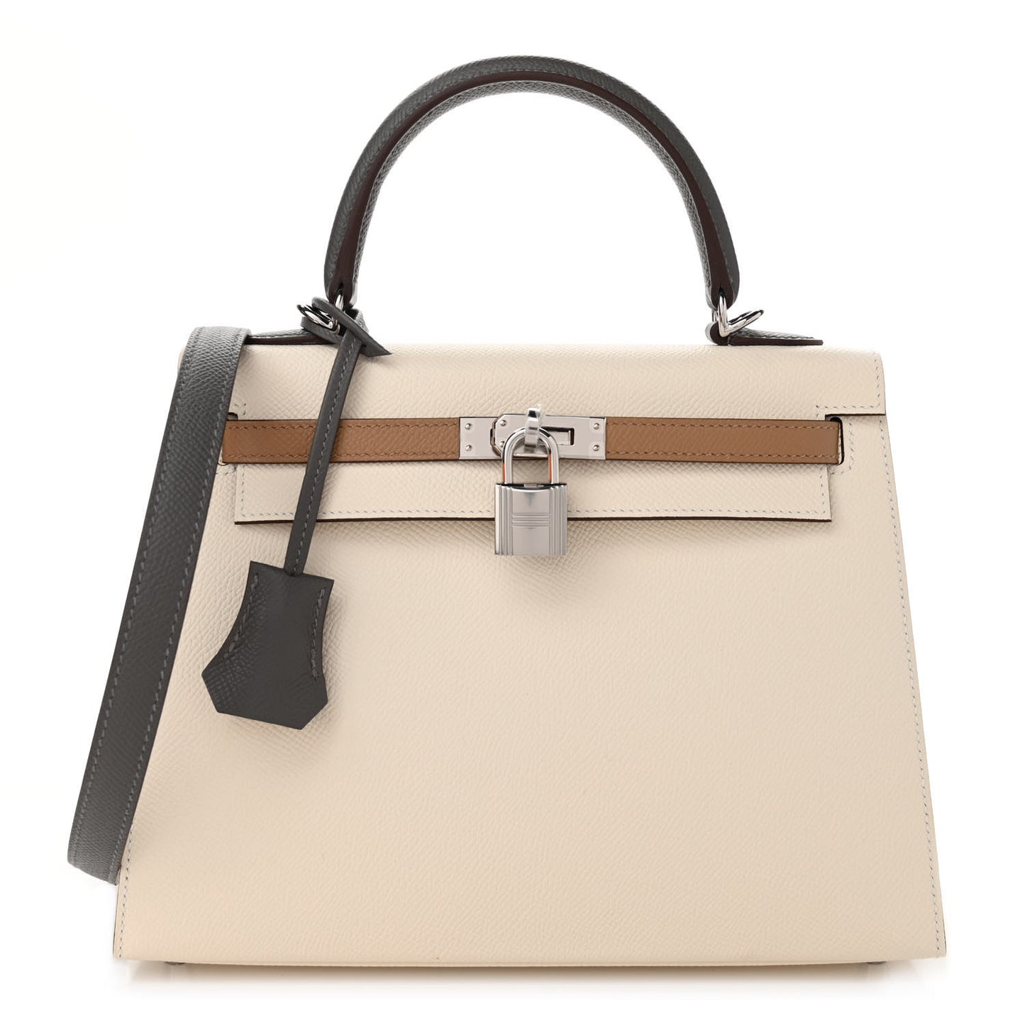 Epsom Tri-Color Kelly Sellier 25 Nata Chai Gris Meyer