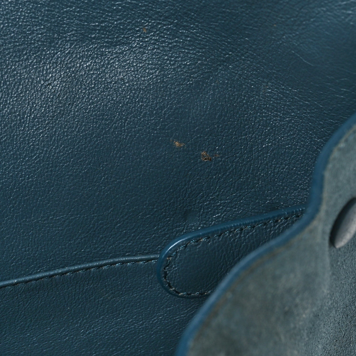 Celine Drummed Calfskin Suede Double Zip Trapeze Orage 9 of 9