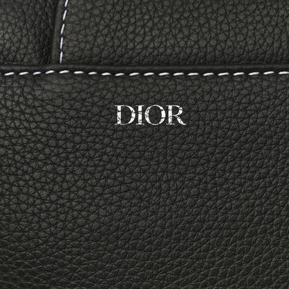 Christian Dior Grained Calfskin Mens Saddle Bag Black 7 of 11