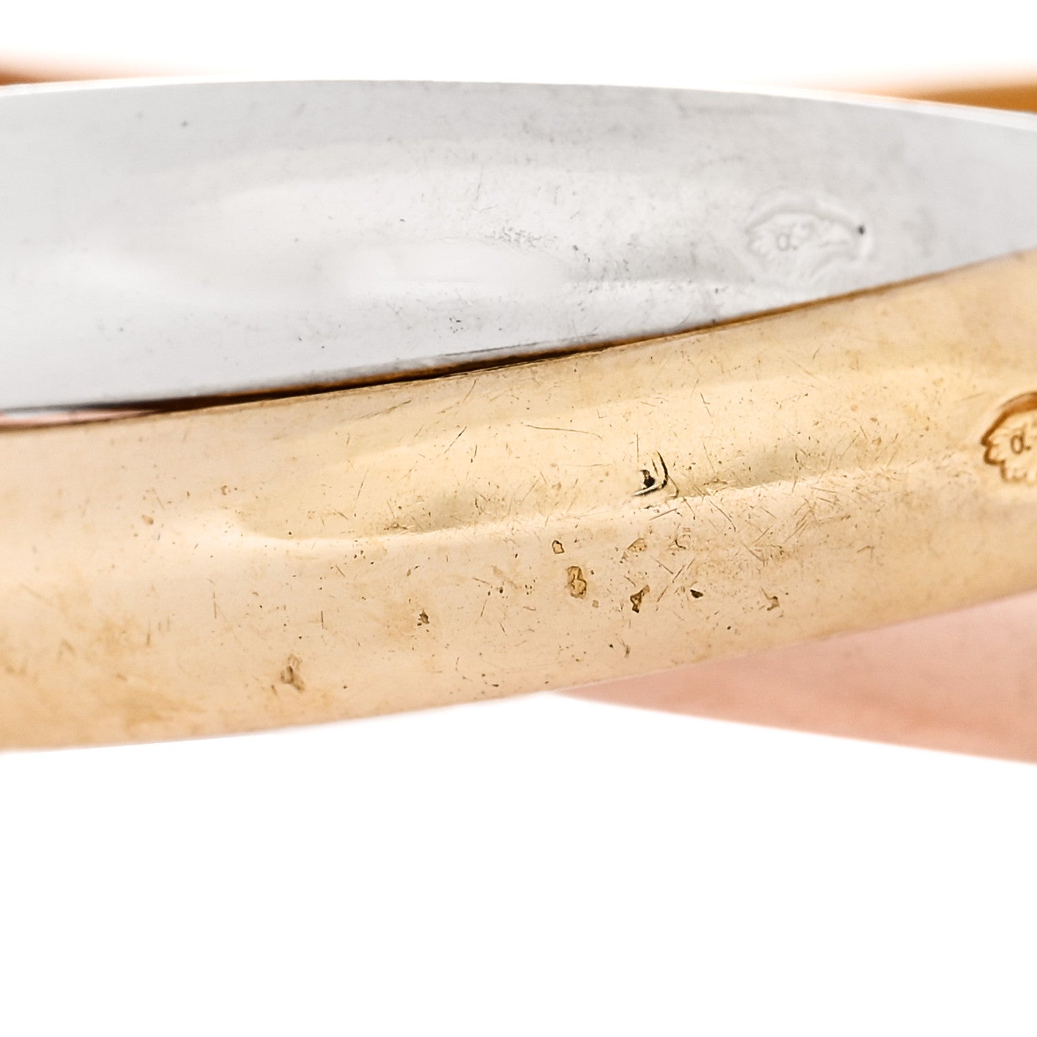 Cartier 18K Pink Yellow White Gold Classic Les Must De Cartier Trinity Ring 54 6.75 6 of 6