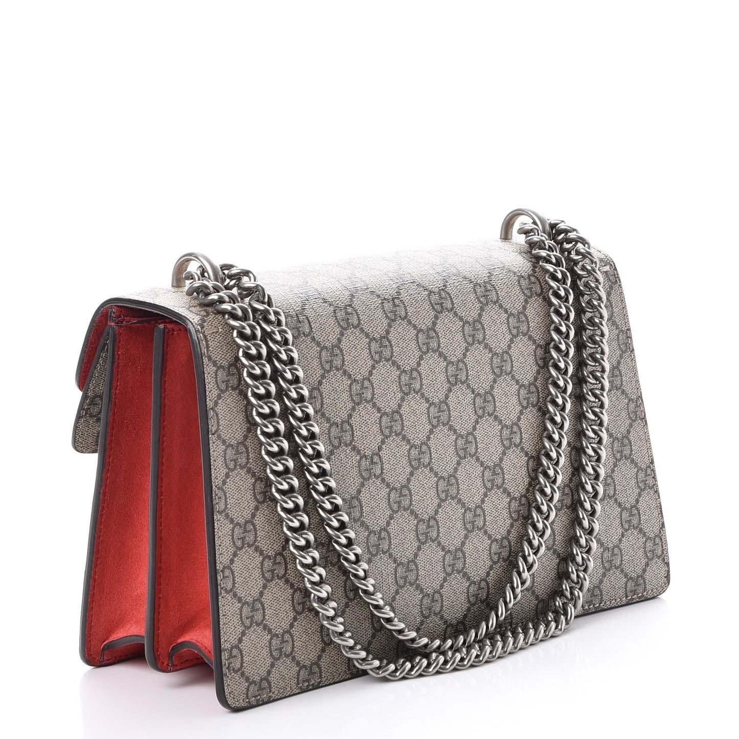 GG Supreme Monogram Small Dionysus Shoulder Bag Red