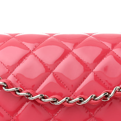 Chanel Patent Maxi Quilted Double Flap Dark Pink 8 of 11