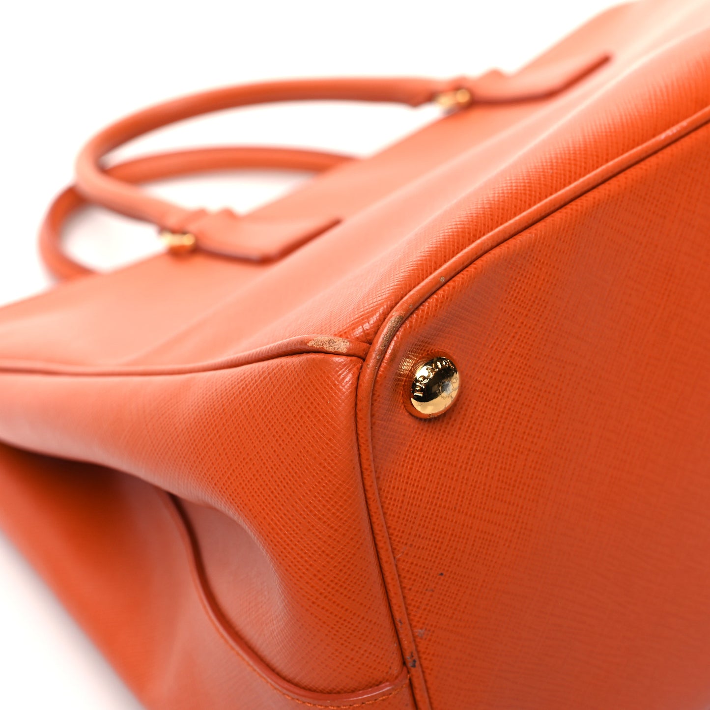 Saffiano Large Galleria Double Zip Tote Papaya