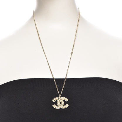 Chanel Pearl CC Pendant Necklace Gold 2 of 8