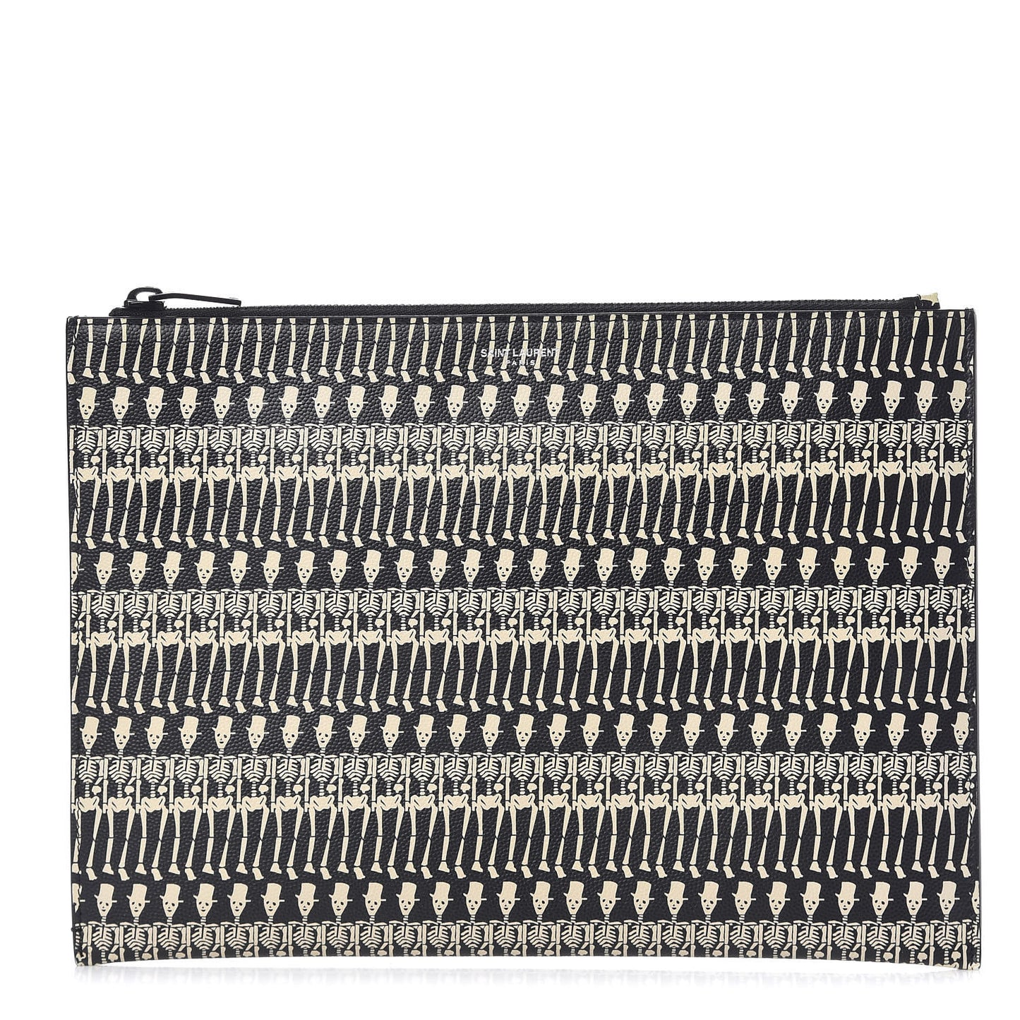 Grain de Poudre Skeleton Print Zipped Tablet Holder Black
