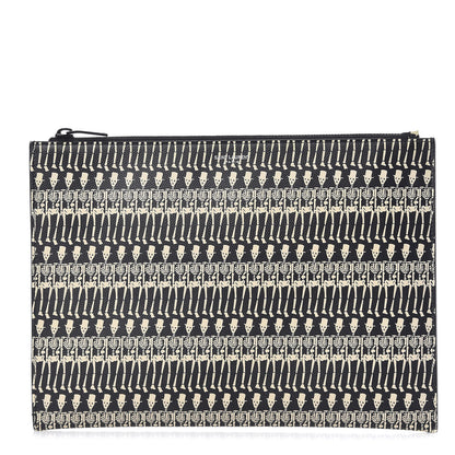 Saint Laurent Grain de Poudre Skeleton Print Zipped Tablet Holder Black 1 of 8