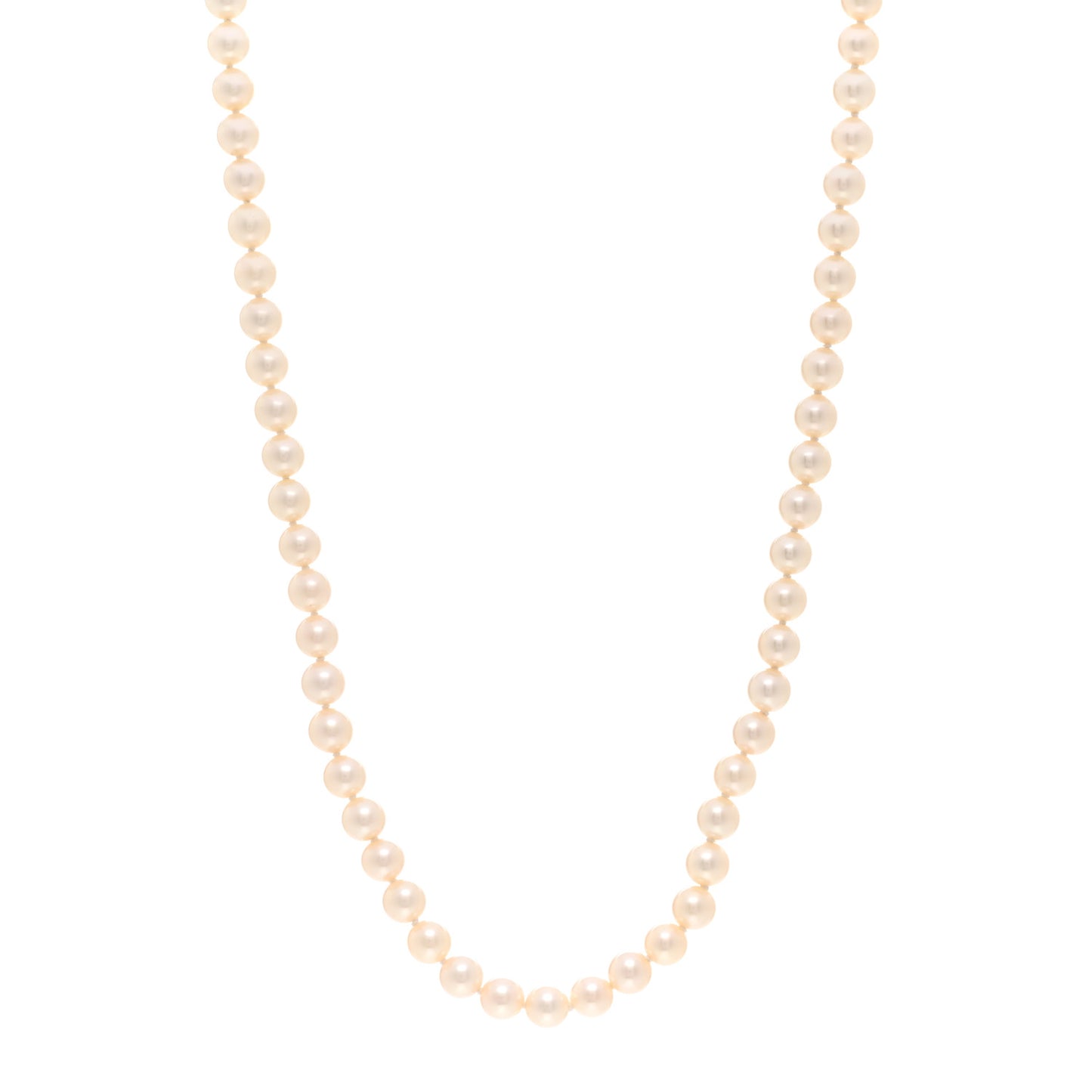 18K Yellow Gold 6-6.5mm Pearl Signature Necklace