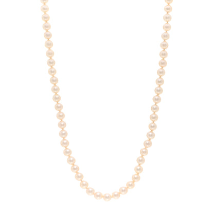Tiffany 18K Yellow Gold 6-6.5mm Pearl Signature Necklace 1 of 4