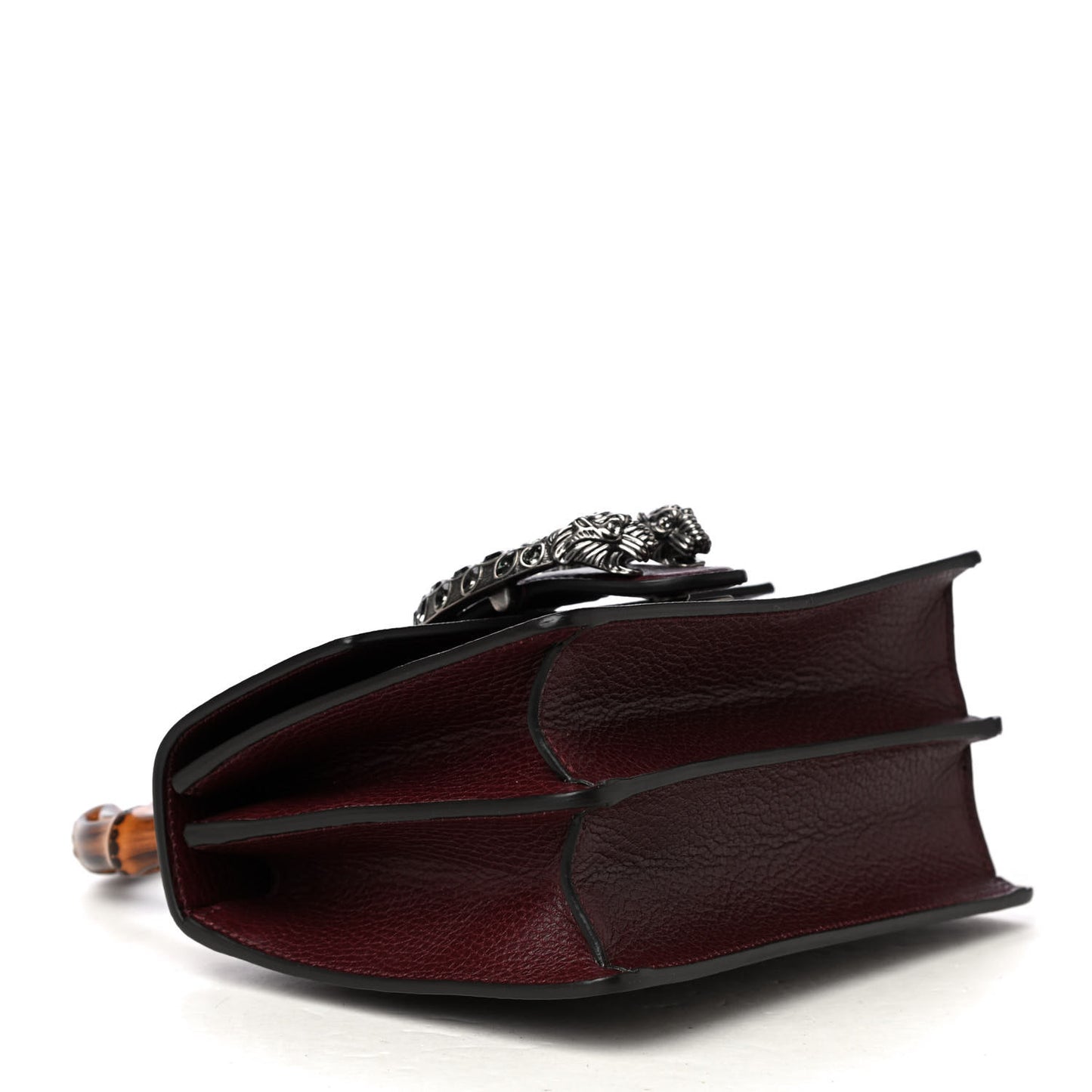 Dollar Calfskin Crystal Web Mini Dionysus Bamboo Top Handle Bag Vintage Bordeaux Black Diamond