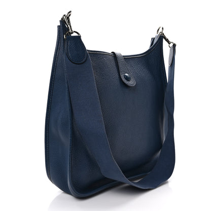 Hermes Buffle Skipper Evelyne GM Bleu Saphir 3 of 10